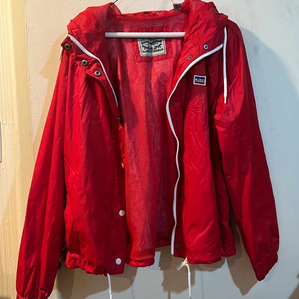 Cute red rain jacket